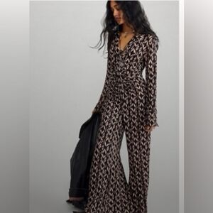 Elegant Black and Cream Jumpsuit